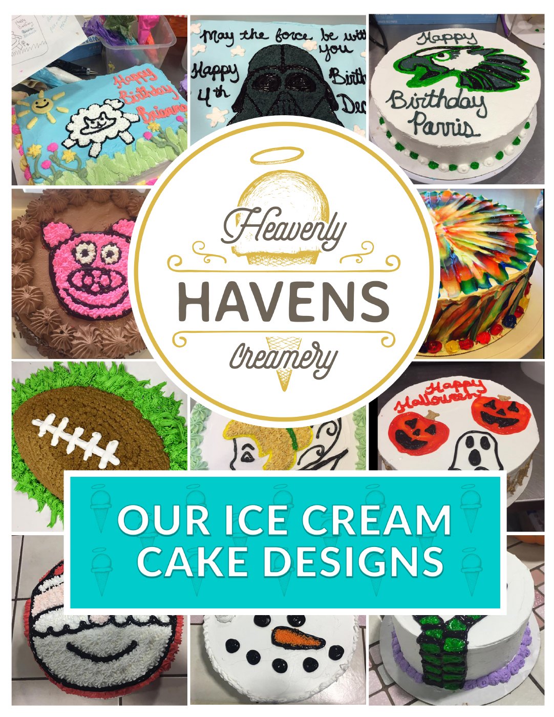Page 1: Our Ice Cream Cake Designs cover