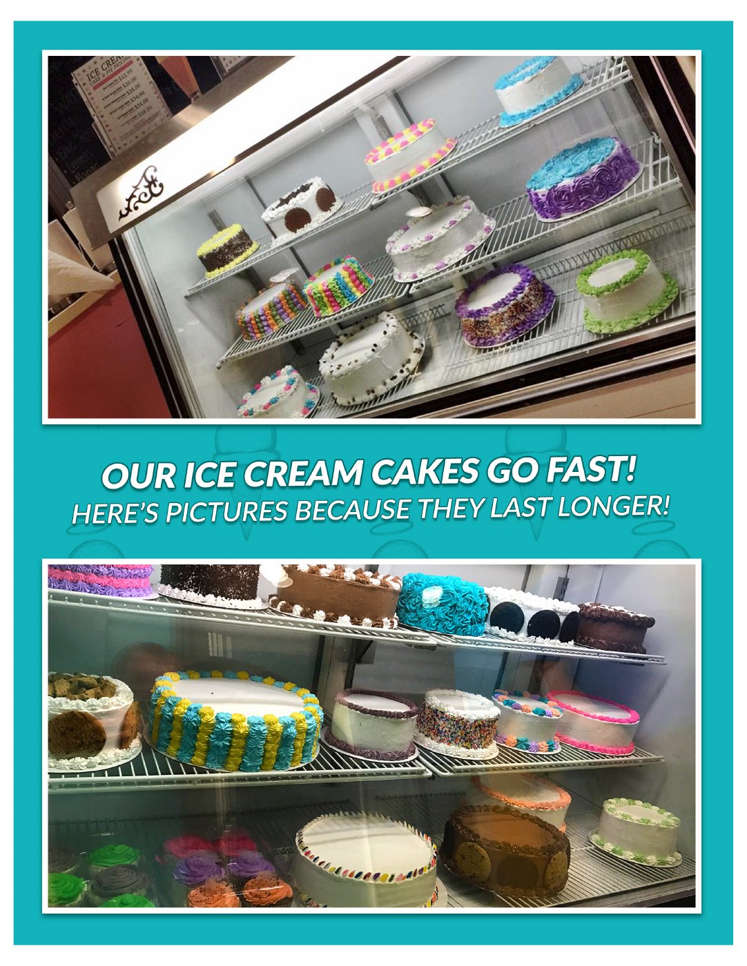 Page 2: Our ice cream cake display